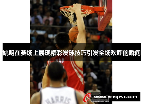 姚明在赛场上展现精彩发球技巧引发全场欢呼的瞬间